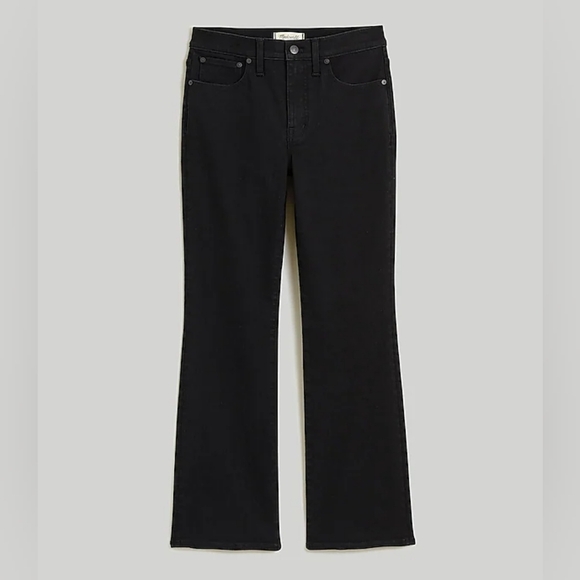 Madewell Denim - Madewell Black Wash Flared Women's Tall Kick Out Crop Jeans | Size 29T
